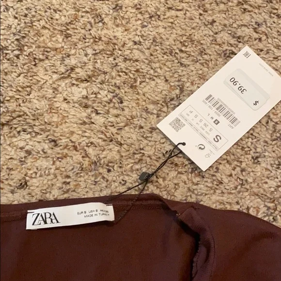 COPY - ZARA wine-coloured midi dress (S) - Picture 3 of 4